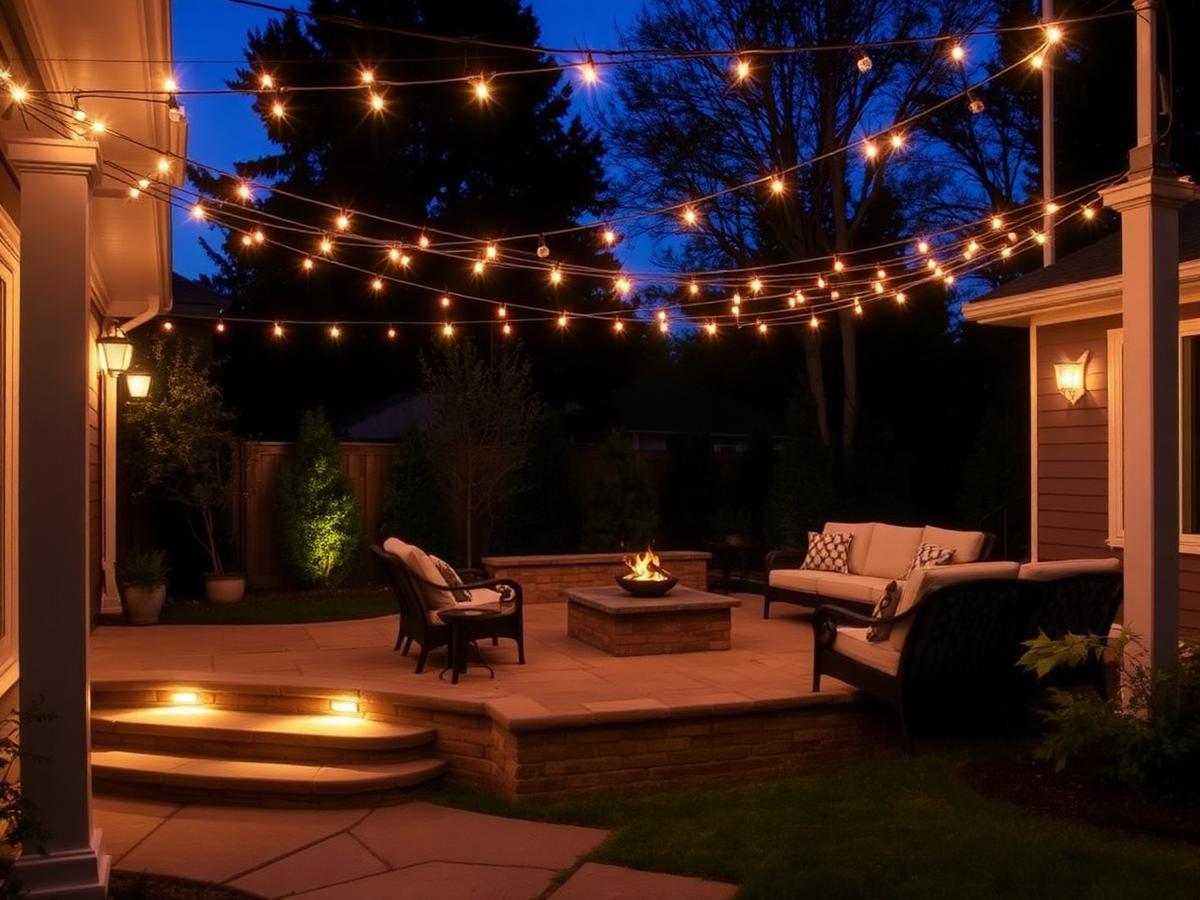 Bistro strings and step lights — Madison