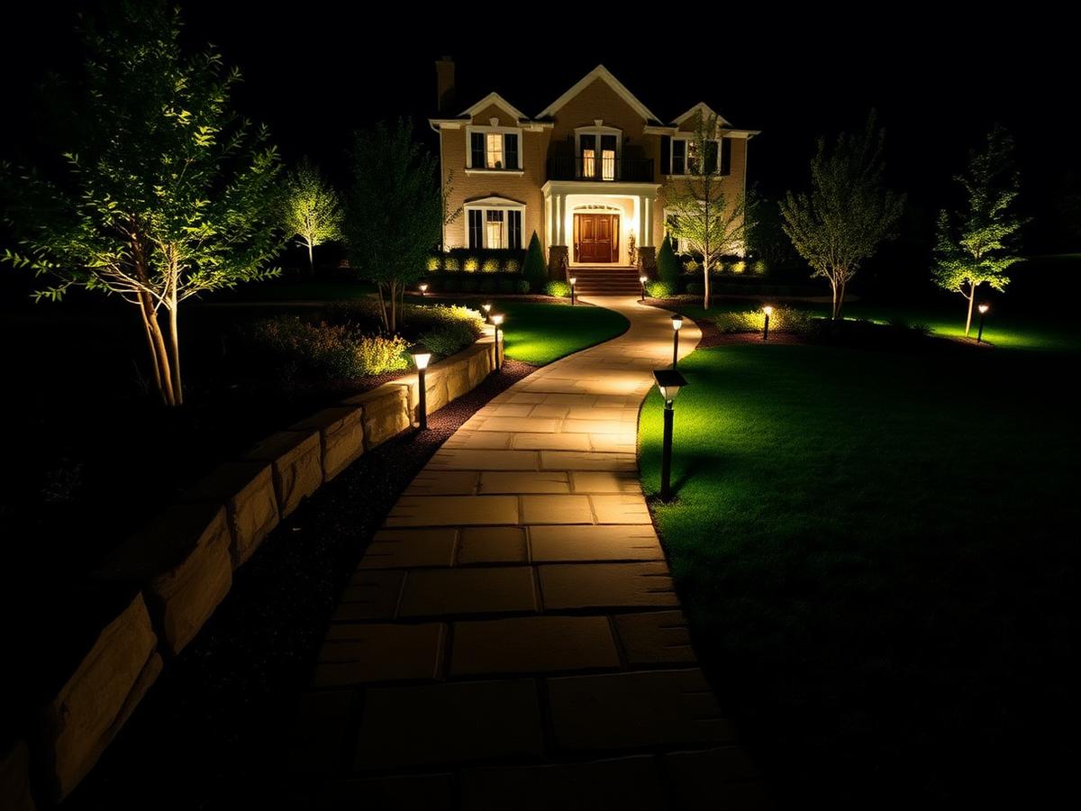 Low-voltage path lighting — Hampton Cove